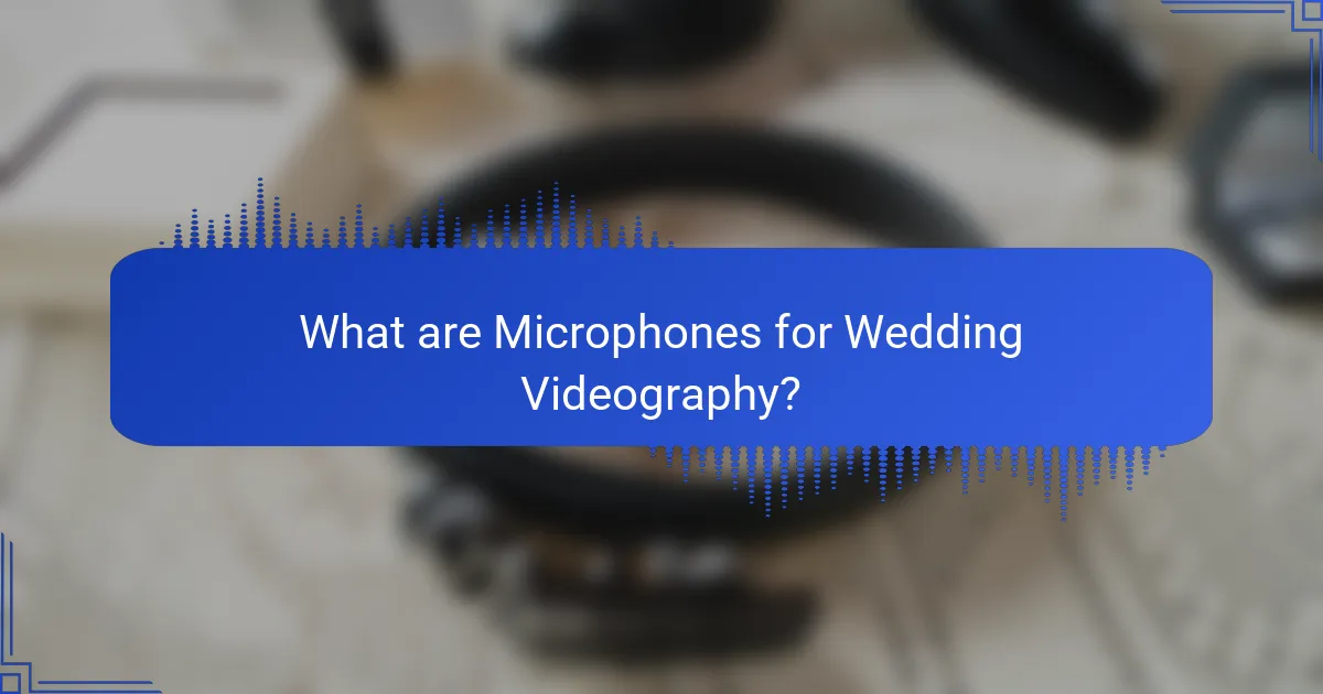 What are Microphones for Wedding Videography?