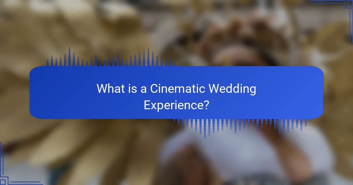 What is a Cinematic Wedding Experience?