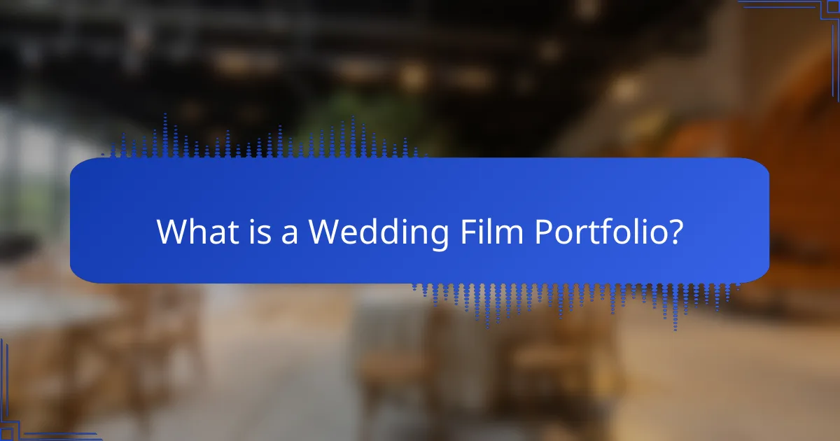 What is a Wedding Film Portfolio?