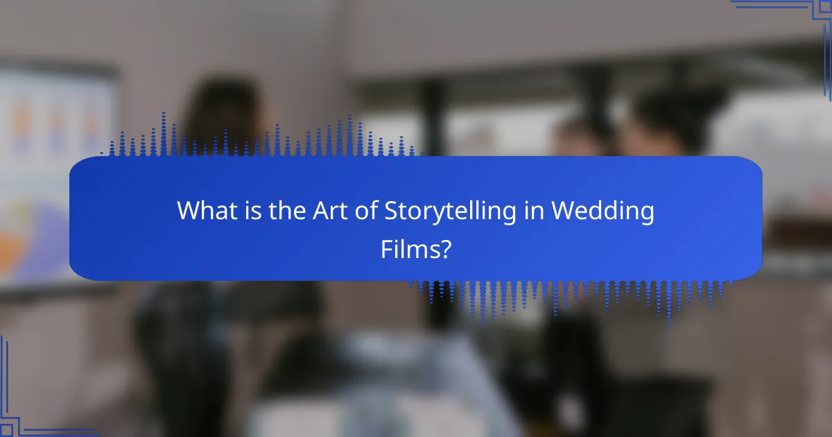 What is the Art of Storytelling in Wedding Films?